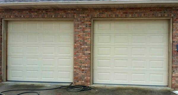 Install of Amarr Stratford style 2 Single car garage doors