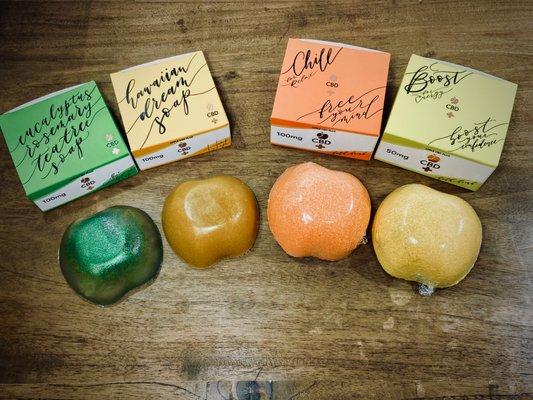 CBD infused Soaps and Bath Bombs