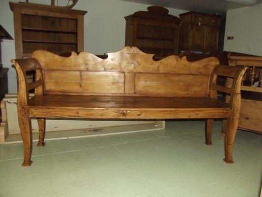 Hungarian Bench circa 1880's in waxed pine.