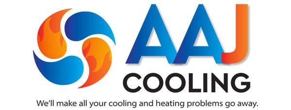 AAJ Cooling with Tag Line: We'll make all your cooling and heating problems go away