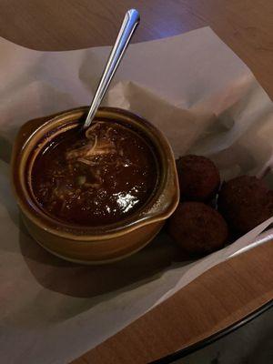 Brunswick Stew with hush puppies