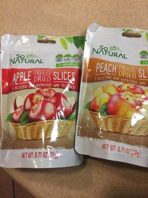 Dried apple and pear snacks. Only a buck. Tasty