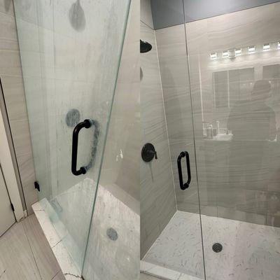 Shower door, Before and after