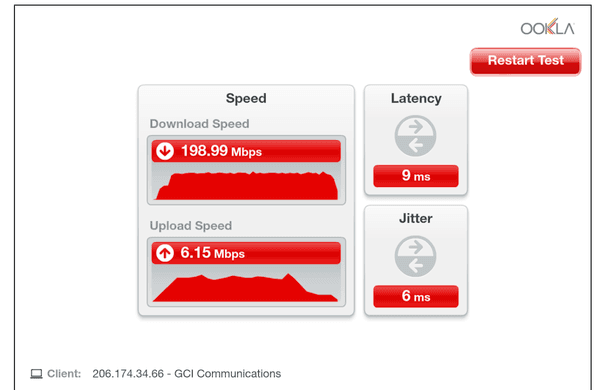 fastest public WiFi in Alaska, I'm impressed!