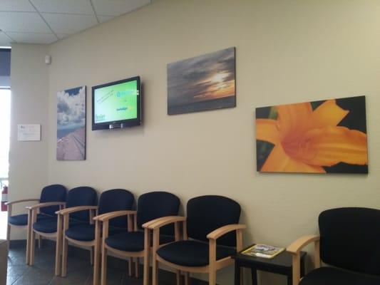 Waiting room decor