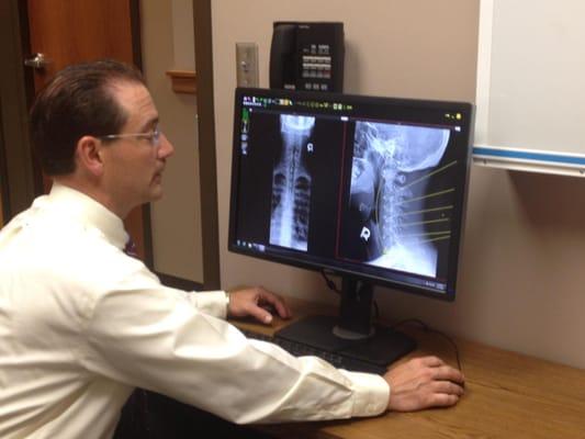 At our office we use a digital x-ray system that allows us to view each patient?s condition prior to treatment...