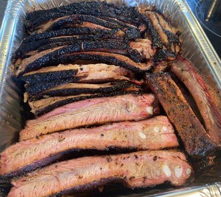 Ribs and brisket