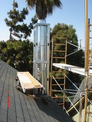 typical chimney replacement