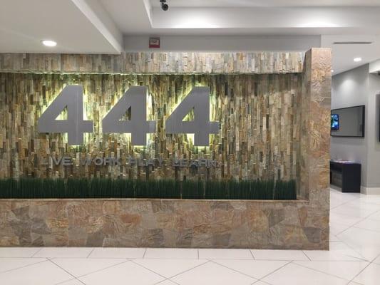 444 lobby fountain