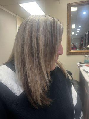 Mari 7 year customer loves highlights !