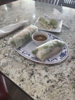 Spring rolls.