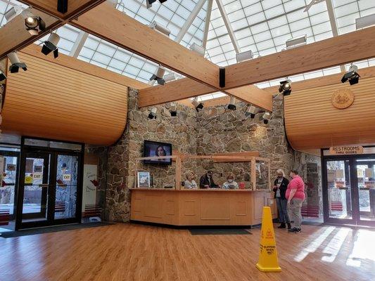 Inside West Virginia Tourist Information Center