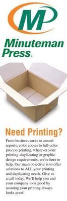 Do you need printing services quickly? Give us a call! Send us a file!