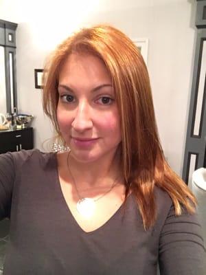 Color change and cut from BLONDE to RED by Christine