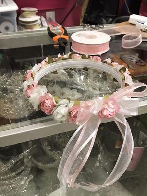 Custom made flower girl head bands