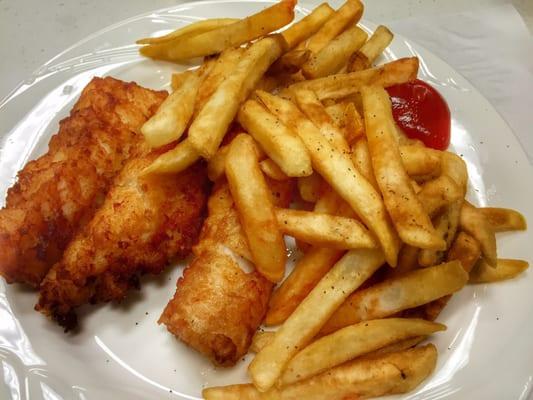 Cod and chips.. Perfect!