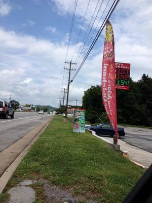 Stop here or the next station. Competitive gas prices!