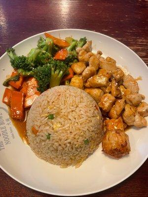 Hibachi Chicken lunch special with broccoli and carrots only