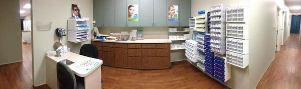 Our newly designed contact lens area.