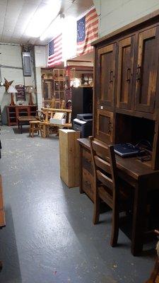 Reclaimed barnwood desk