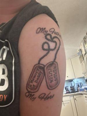 My dads memorial tattoo