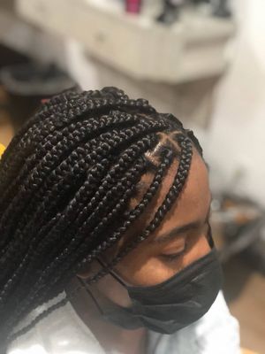 Box Braids - medium to large
 $200.00 with hair included.