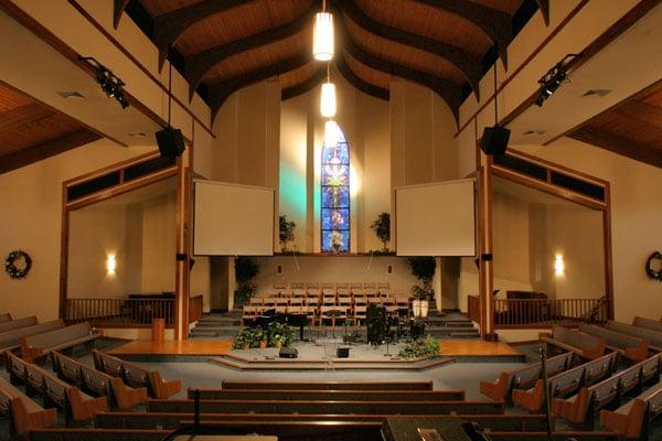 Lee Hartman & Sons provides A/V services and products for Houses of Worship, including mixers, projectors, screens, sound systems, and more!