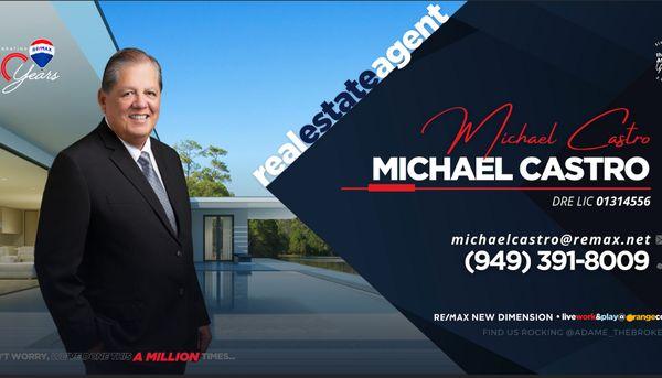 Michael Castro is a Full Service Buyer's and Seller's Realtor