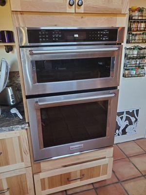 Kitchen aid wall oven & microwave unit.