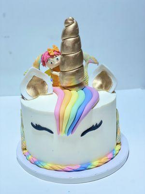 Unicorn, fairy and mermaid caks