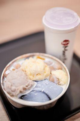 Hot Ube Milk & Double Taro Signature