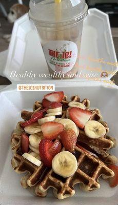 Protein waffle , The pecan coffee