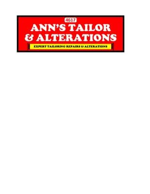 Ann's Tailor & Dry Cleaner and Alterations