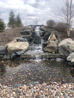 Pond with water fall