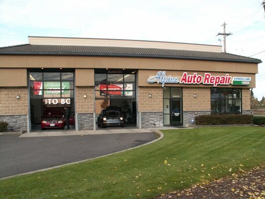 Next door to Alpine Auto Body Orchards