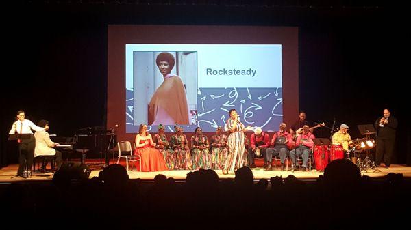 Laiken Love performs "Rock Steady" during a tribute to Aretha Franklin.