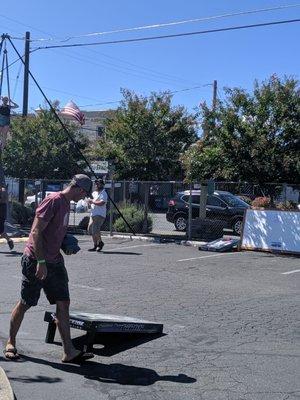 Corn hole competition