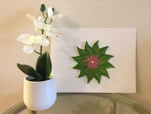 Mandala quilling art