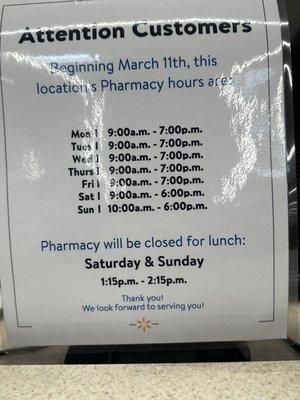 New hours