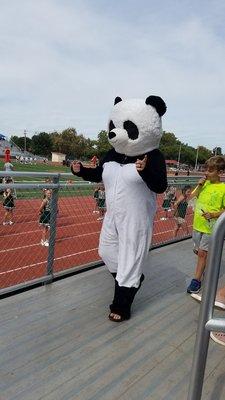 Pandas love football too.