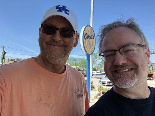 Vern and Tim out front of our new favorite deli