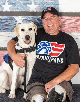 Veteran Brian and Service Dog Tallen