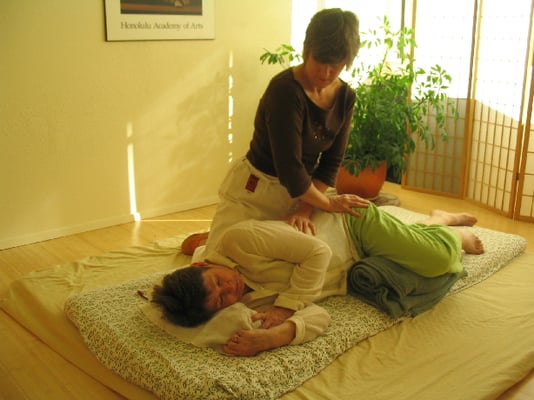 Zen Shiatsu can be given on the floor or a table