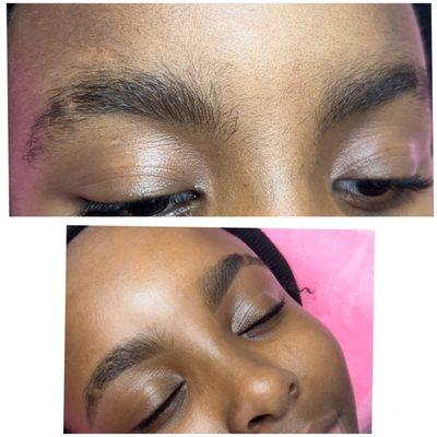 Brow wax and clean