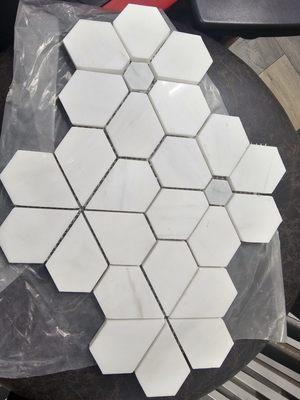 100% pure Italian marble tile. Perfect for flooring or backsplash.