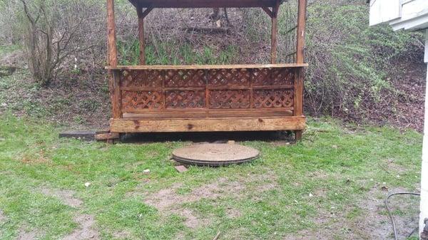 Gazebo after pressure washing