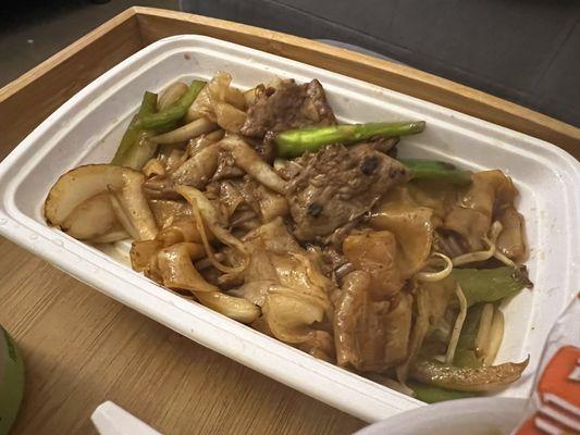 Beef Chow Fun(PAN FRIED NOODLE).  Pretty sure these are homemade...delicious