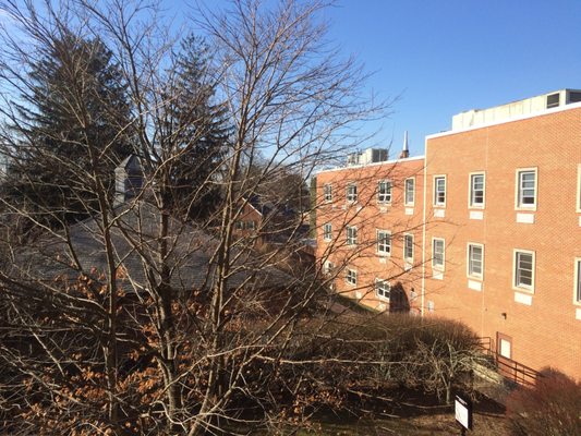 Looking toward Gessner Hall from Stroud Hall.