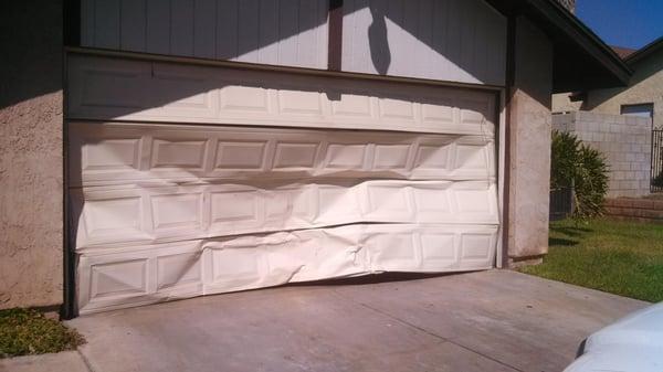 Did you accidentally run into your garage door? Don't worry it happens all the time. Call us today so we can get you and your...