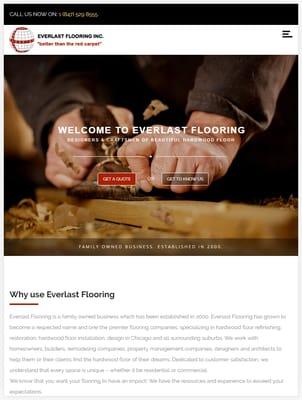 Local Services Floor Provider. Web Site Project. Desktop and Mobile Solution. www.everlastfloorschicago.com